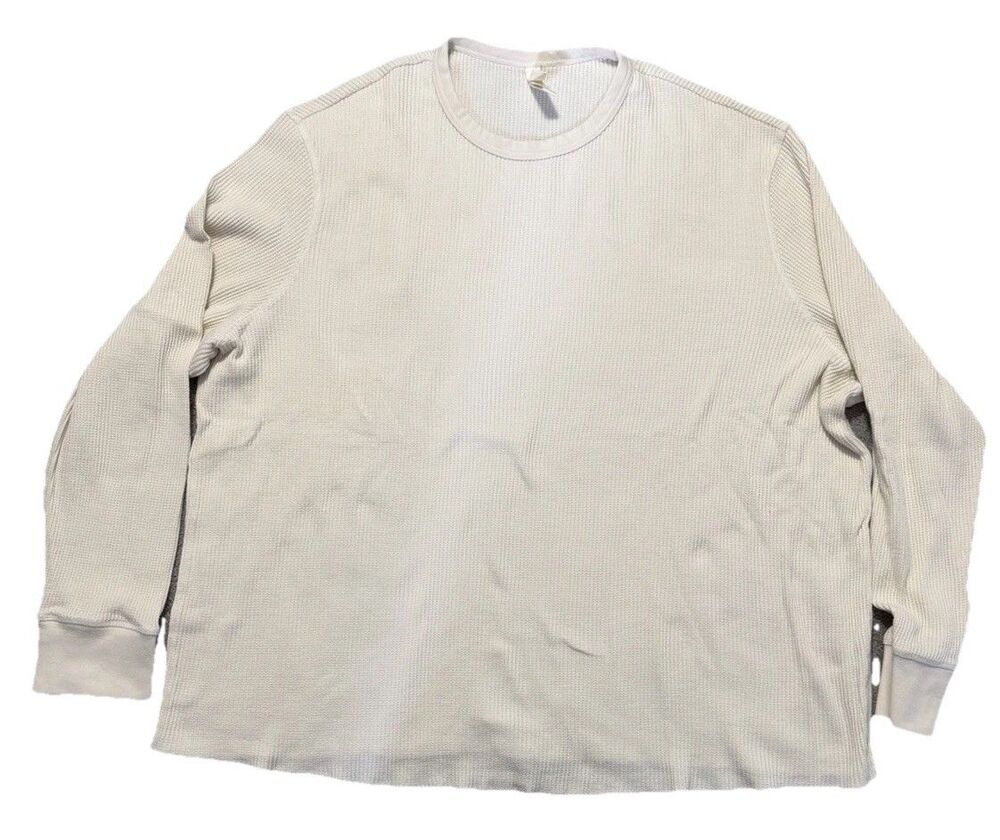 SKIMS Cotton Waffle Long Sleeve Top Bone White Loungewear Shirt